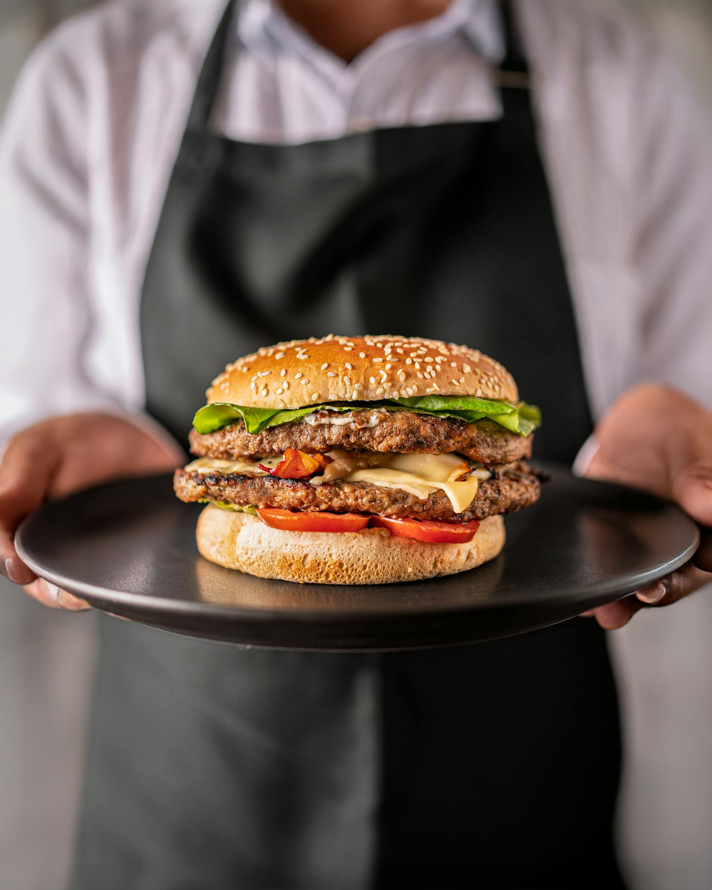 An inviting restaurant interior with modern decor and a warm, ambient atmosphere.